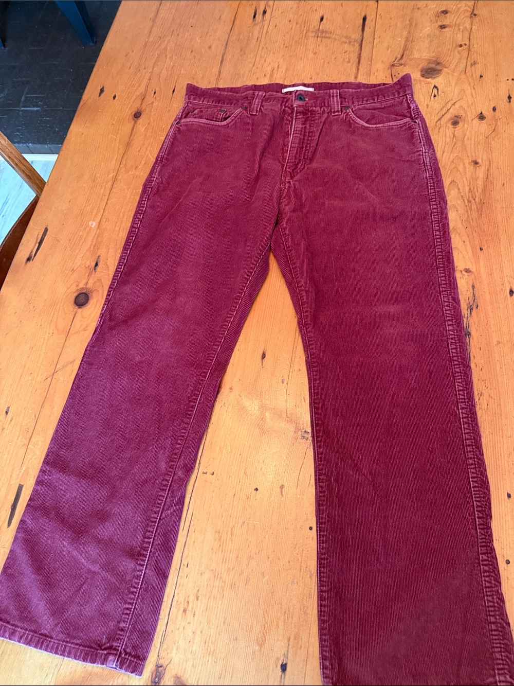 L.L. Bean Men's Corduroy Jeans in Wine